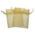 Medium Organza Pouch in Gold